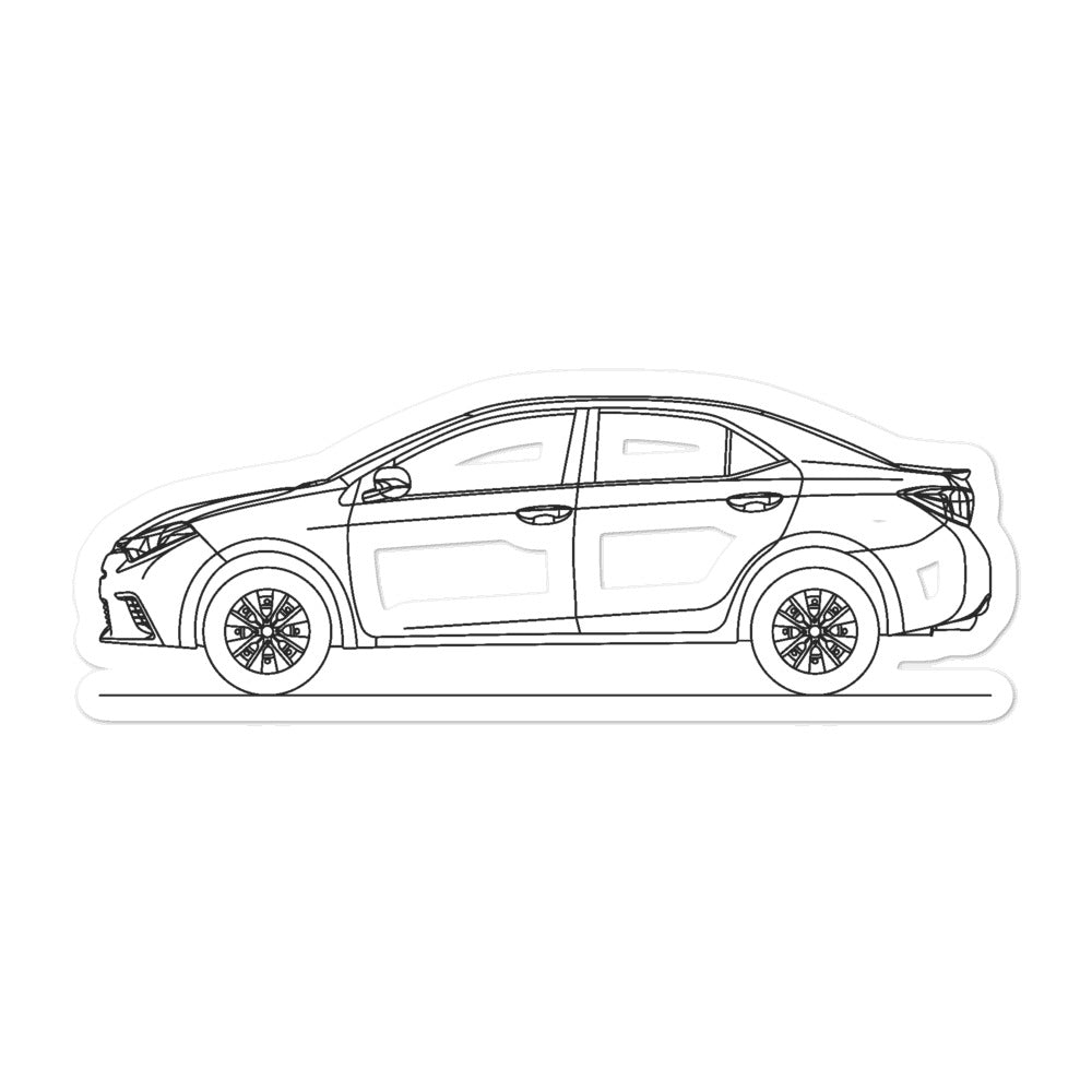 Toyota Corolla E170 silhouette sticker design