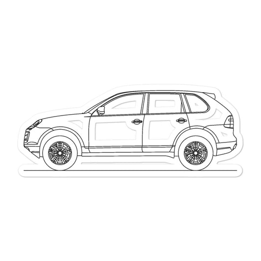 Porsche Cayenne S E1 Outline sticker design