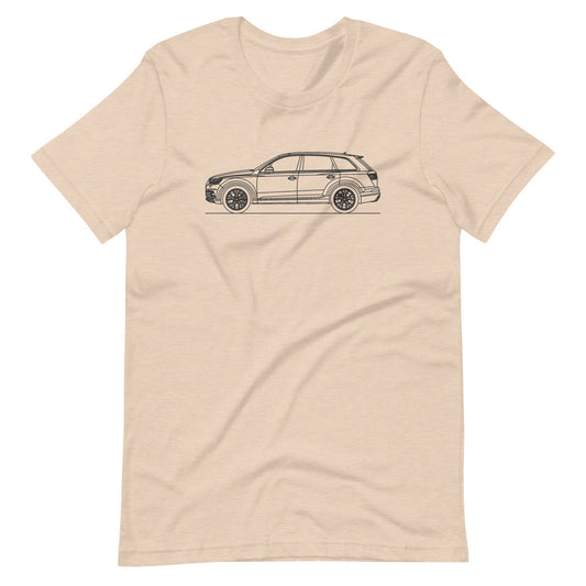 Audi 4M SQ7 silhouette t-shirt displayed prominently