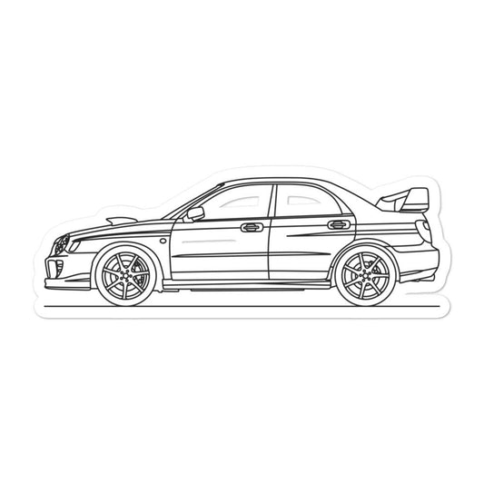 Subaru WRX STI 2nd Gen Bugeye Outline sticker