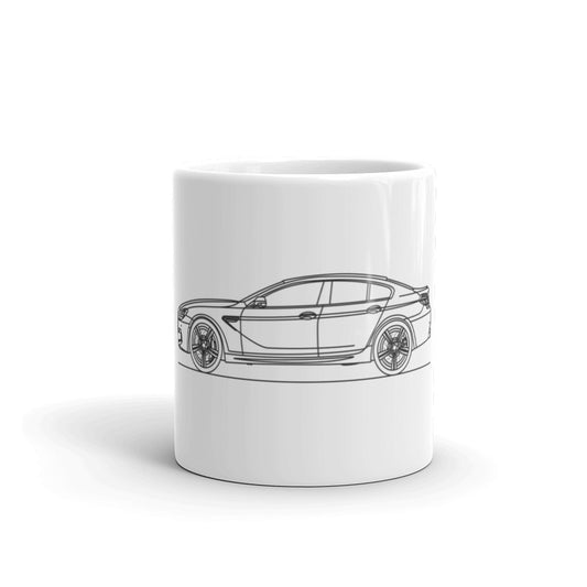 BMW F06 M6 silhouette ceramic coffee mug