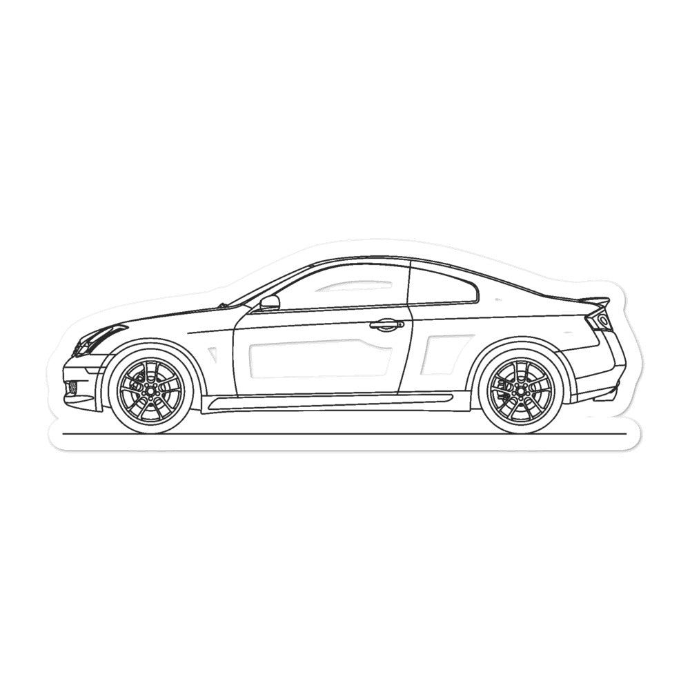 Infiniti G35 Coupe Outline sticker on laptop