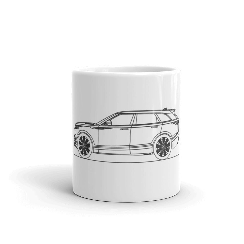 Land Rover Range Rover Velar silhouette on mug