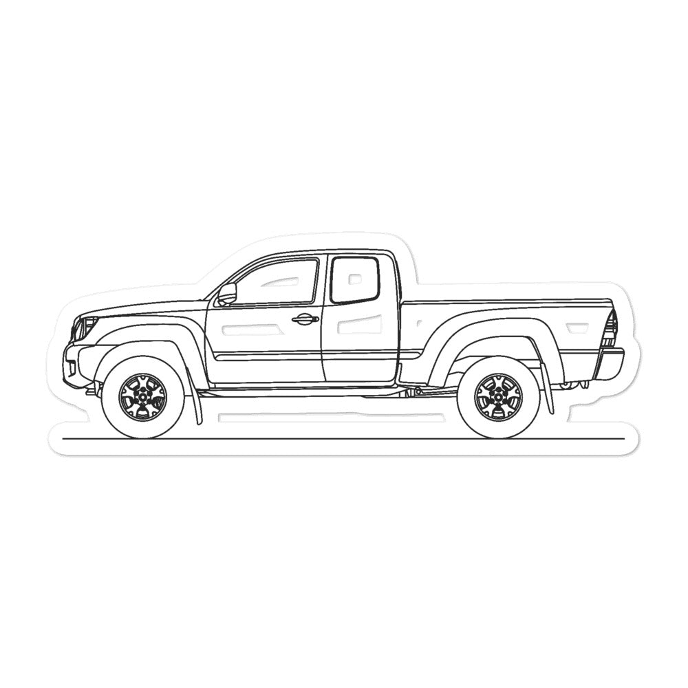 Toyota Tacoma N220 Outline sticker on vehicle