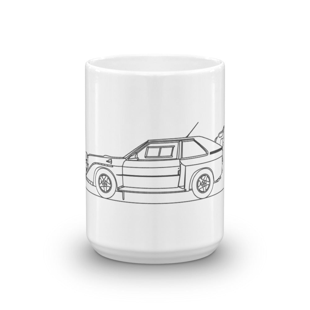 Audi Quattro Sport S1 E2 mug displayed on table