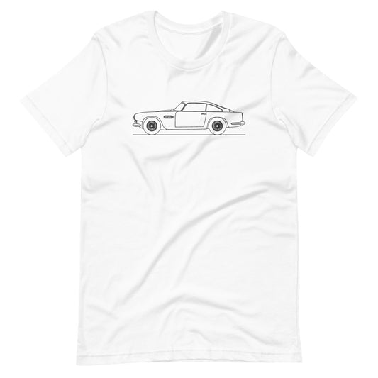 Aston Martin DB4 GT t-shirt design displayed