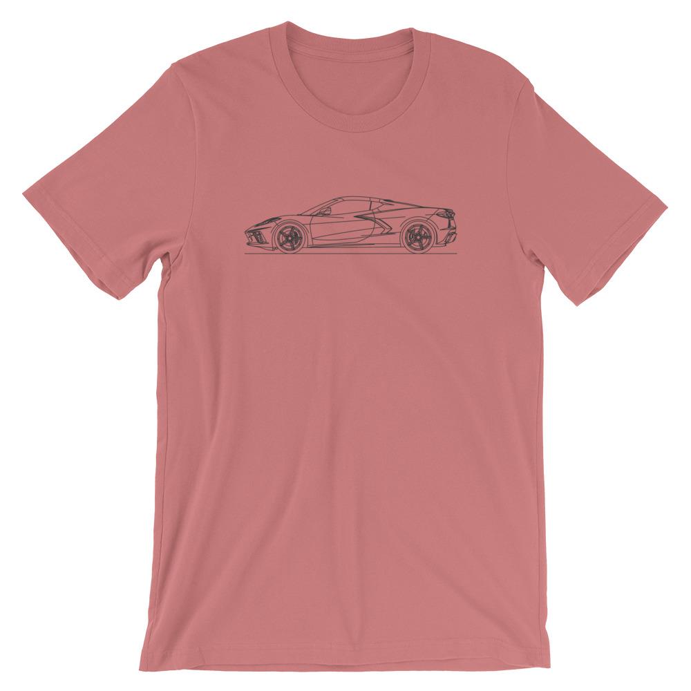 Chevrolet Corvette C8 t-shirt displayed flat