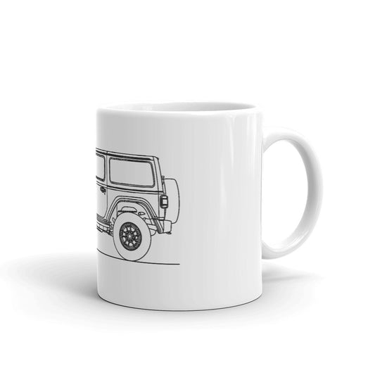 Jeep Wrangler JL 2-door silhouette coffee mug