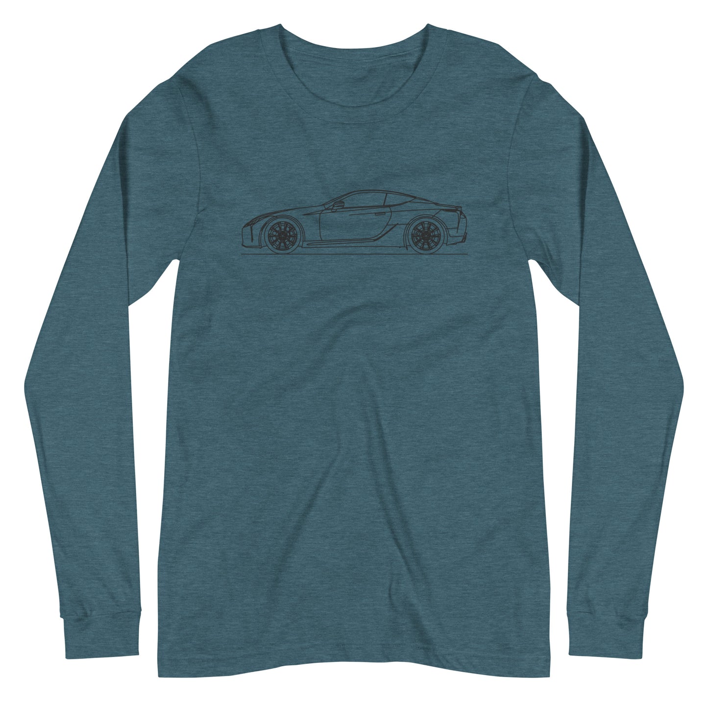 Heather deep teal Lexus LC500 long sleeve shirt