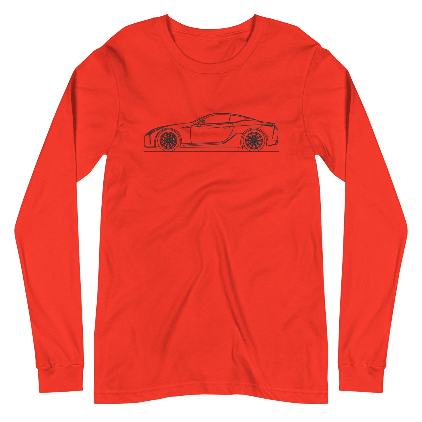 Unisex long sleeve shirt with Lexus LC500 design