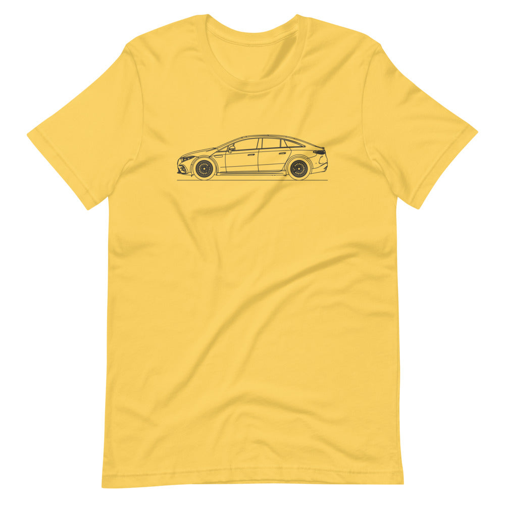 Unisex Mercedes-Benz EQS t-shirt in yellow