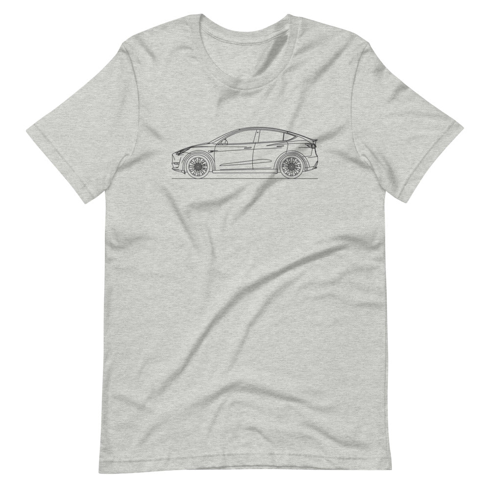 Unisex Tesla Model Y t-shirt in athletic heather