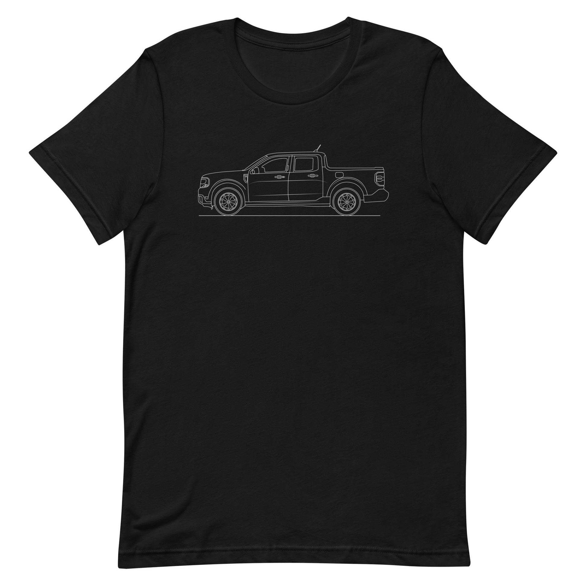 Black Ford Maverick Lariat T-Shirt displayed.