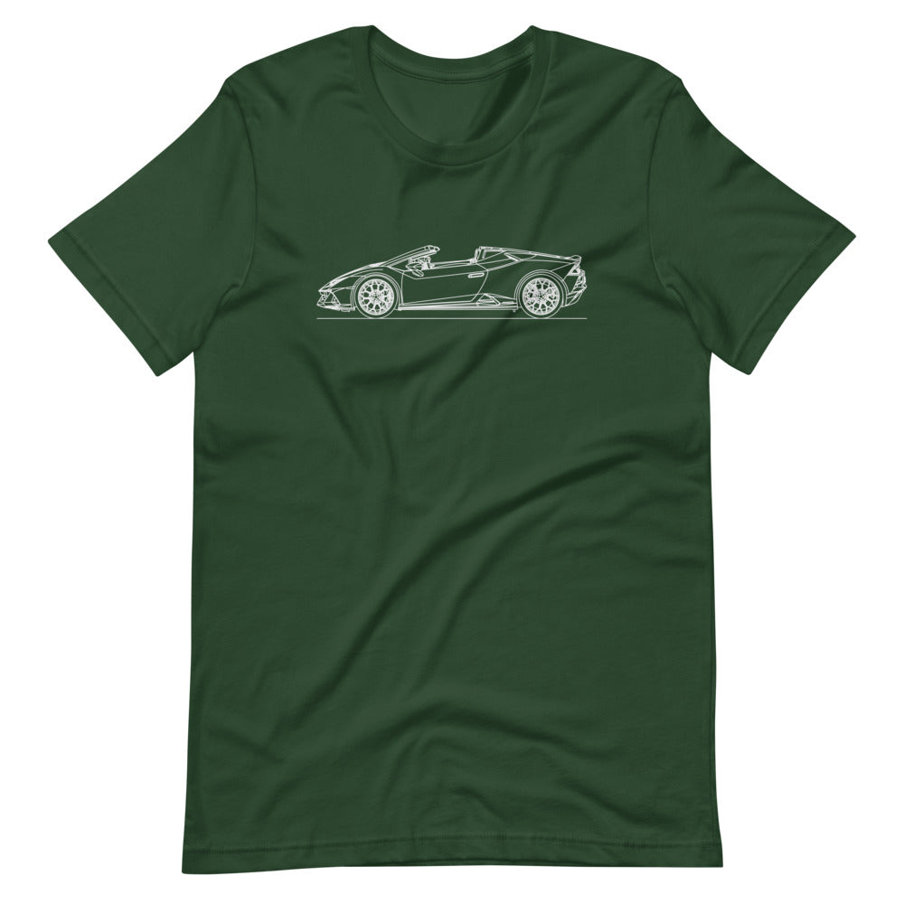 Lamborghini Huracán EVO Spyder silhouette T-shirt design