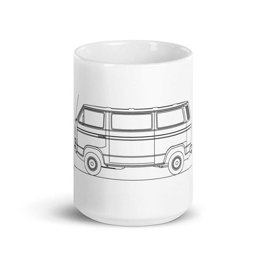 Volkswagen Vanagon T3 mug in glossy white