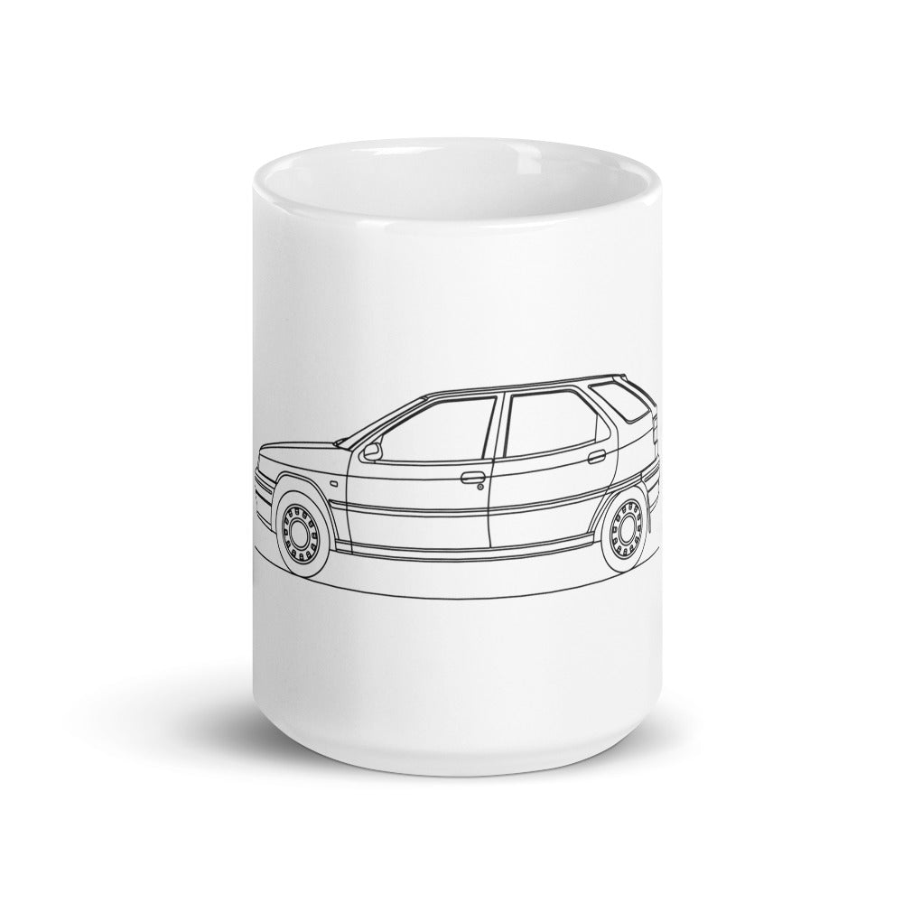 White glossy Citroen ZX mug in 15oz size