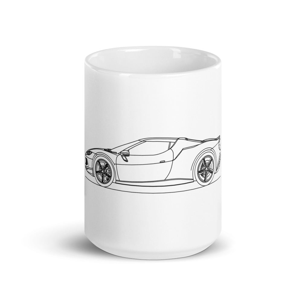 Ferrari 296 GTB mug with glossy finish